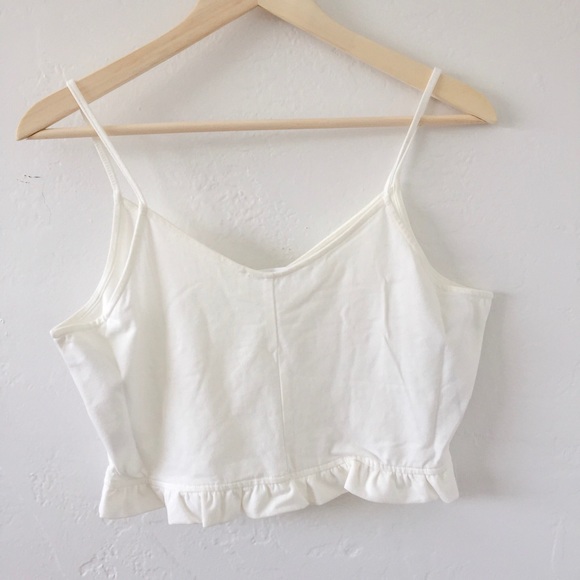 ❗️Two Left ❗️NWT White Crop Cami Tank - Picture 4 of 5
